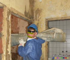 Arbeiten im kontaminierten Bereich | persönliche Schutzausrüstung - uncool, Foto: © Ingenieurbüro Pia Haun - Trier